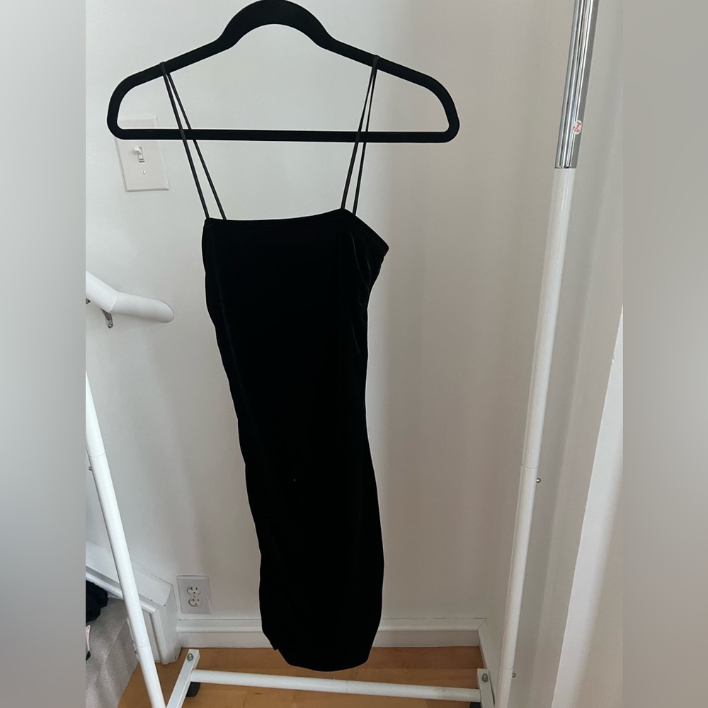 Black velvet dress. From boutique. Midi and bodycon.